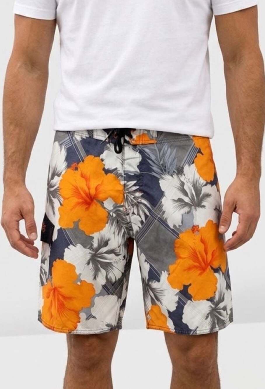 Maui and Sons Men's Tropical Hibiscus Floral Print Board Shorts Size 32